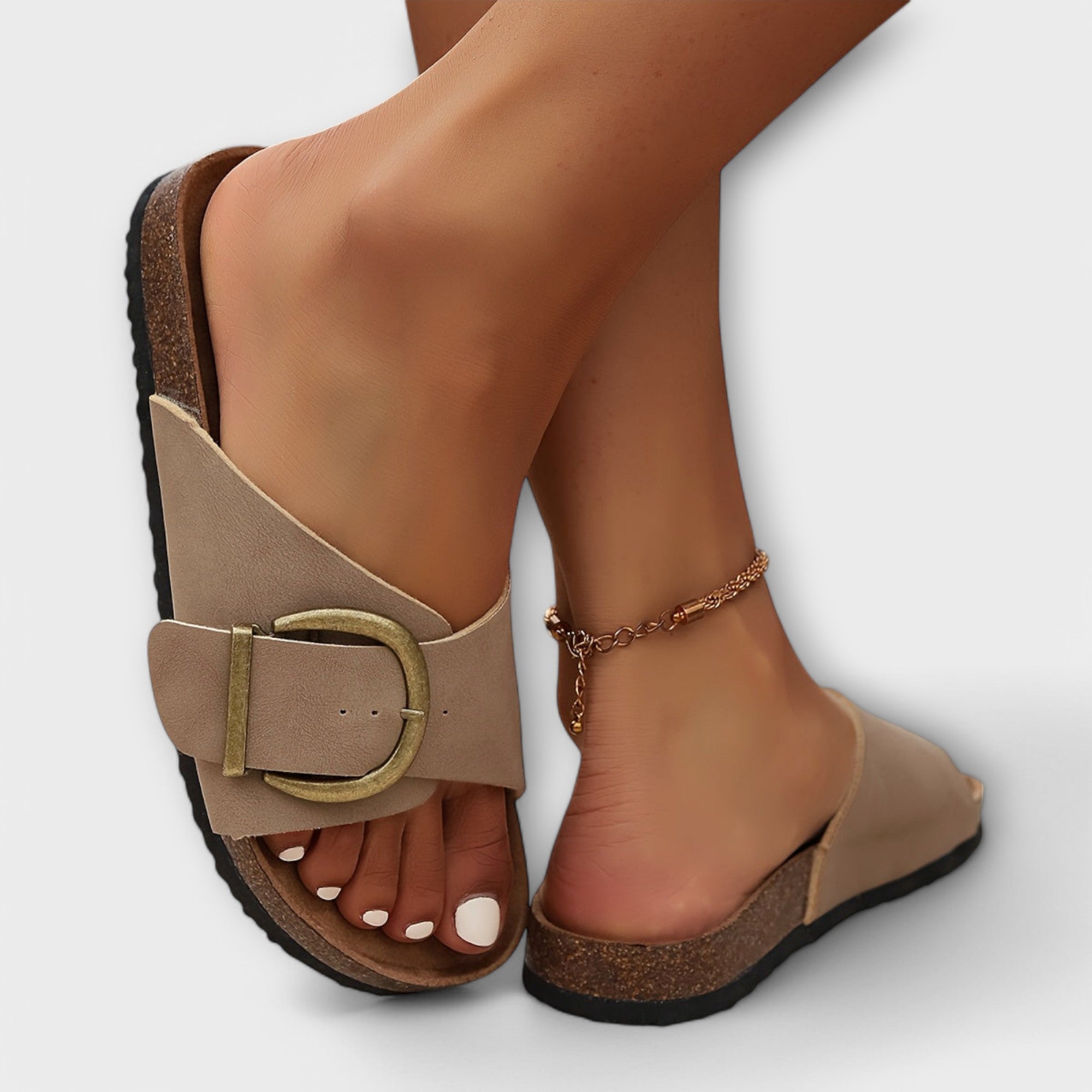 Sandals For Women | Open Toe Slide With Wide Single-band