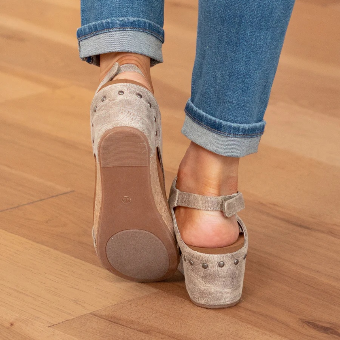 Sandals For Women | Open Toe Slingback With Wedge Heel