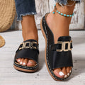 Sandals For Women | Open Toe Slide With Buckle Detail