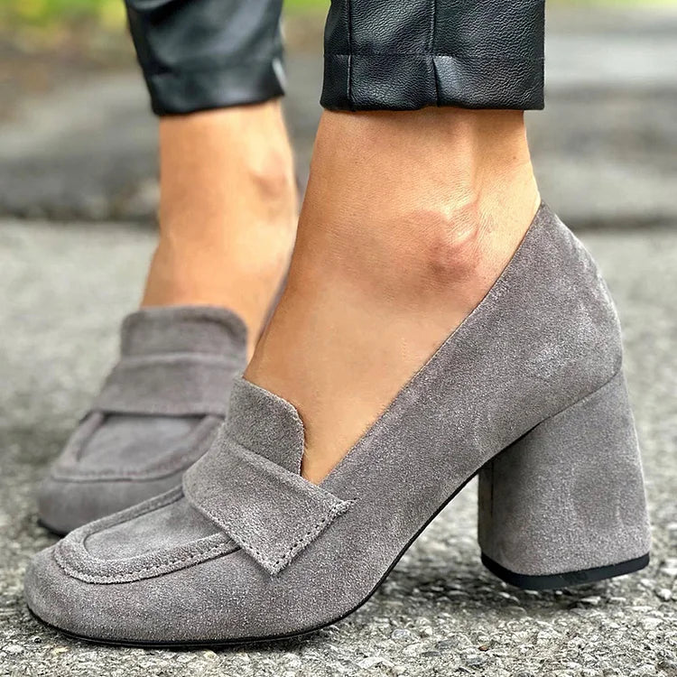 Loafers for Women | Block Heel Slip On
