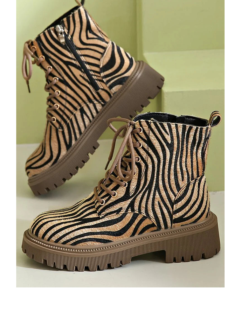 Boots for Women | Ankle-height Animal Print