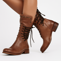 Boots For Women | Ankle Height Lace-Up With Stud Detail