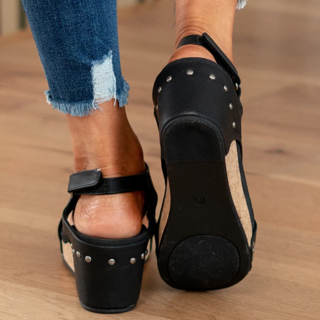 Sandals For Women | Open Toe Slingback With Wedge Heel