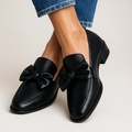 Loafers for Women | Flat Slip-On with Bow Detail