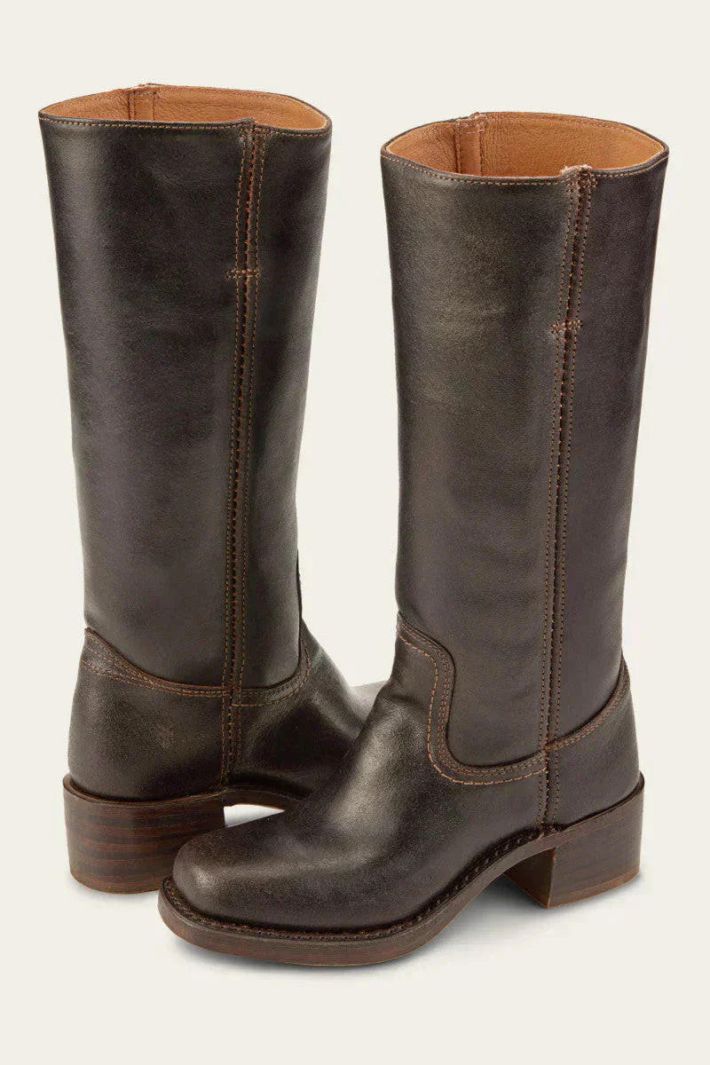 Boots For Women | Mid Calf Block Heel With Closed Toe