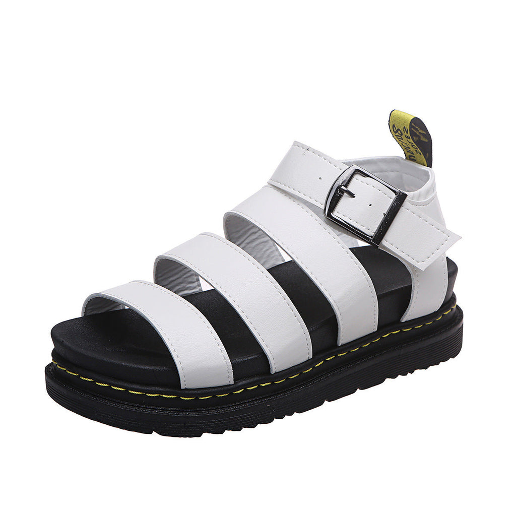 Sandals For Women | Triple Strap Platform Ankle Buckle