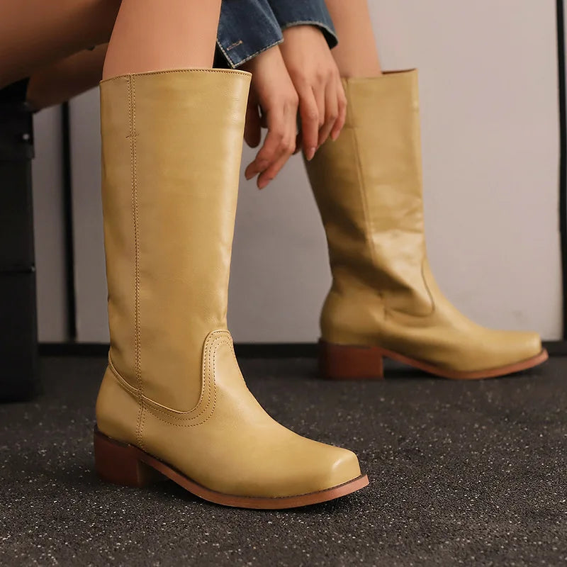 Knee High Boots for Women | Low block heel