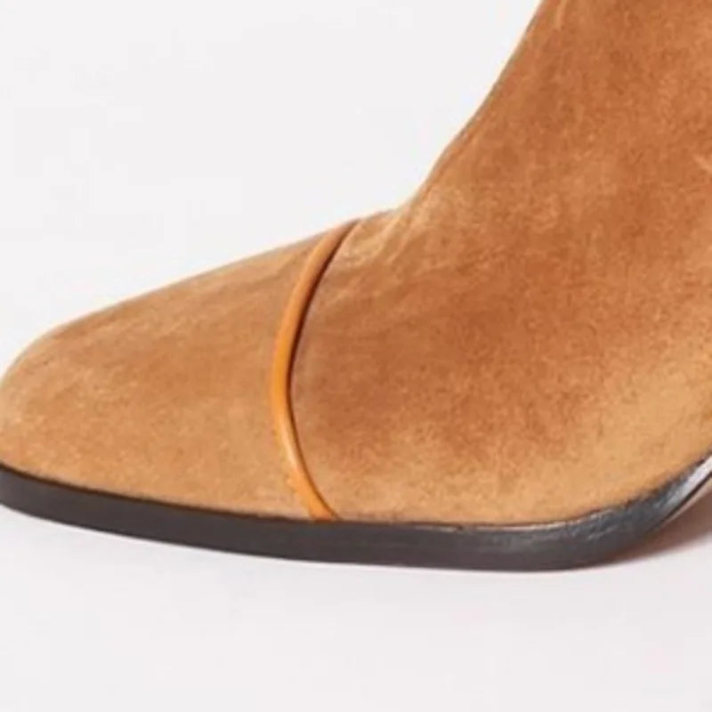 Boots For Women | Ankle Height Block Heel With Closed Toe
