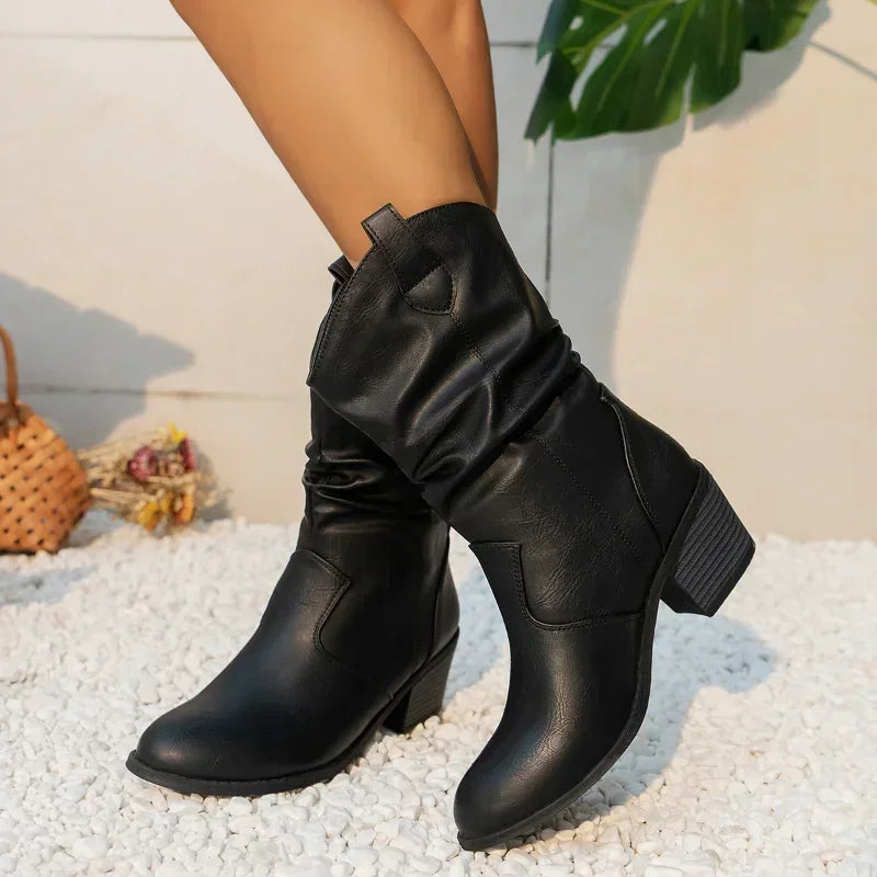 Boots for Women | Slouchy Ankle Block Heel