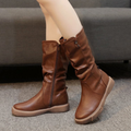 Boots For Women | Mid-Calf With Side Zipper