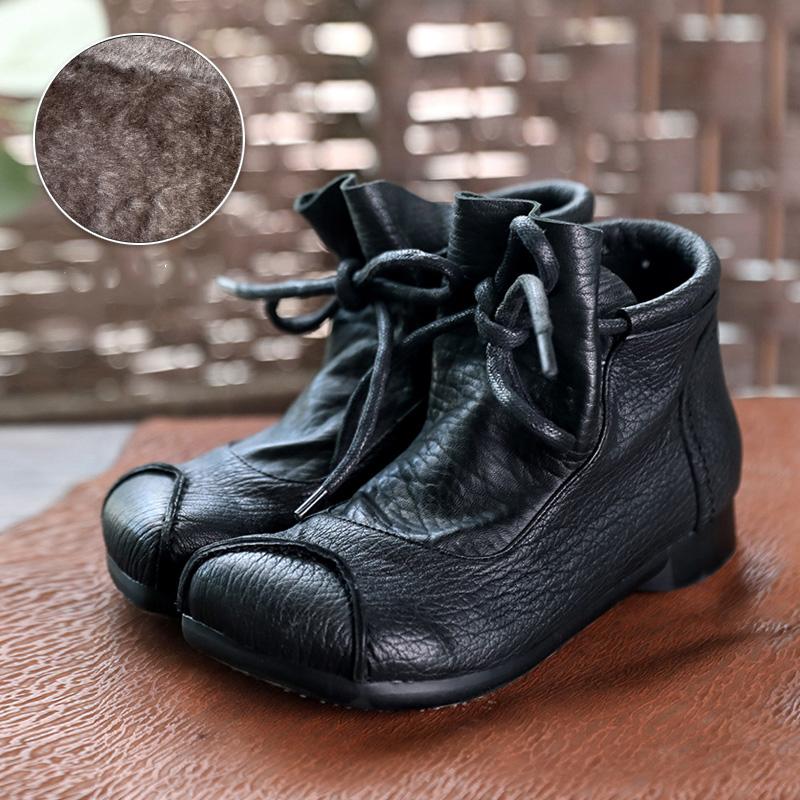 Boots For Women | Lace-Up Closed Toe Ankle Boots