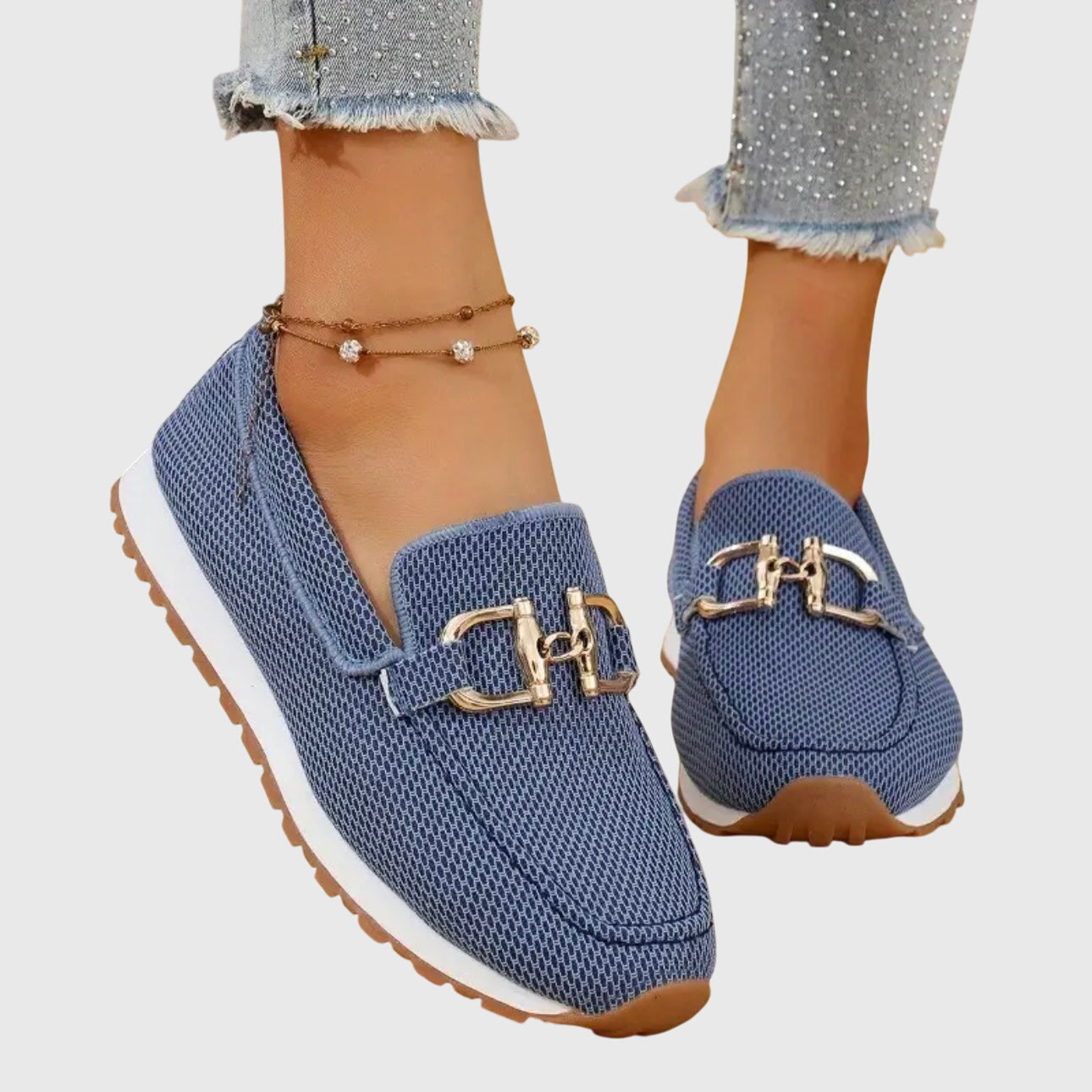 Loafers For Women | Decorative Hardware Closed Toe