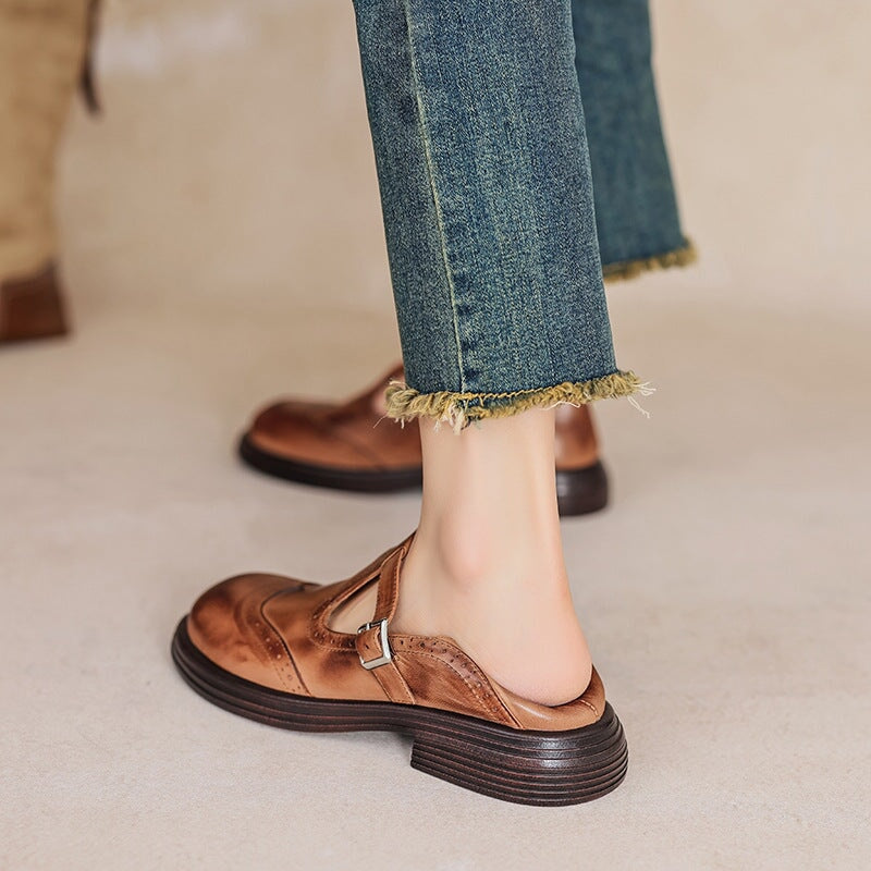 Mary Jane Shoes For Women | Closed Toe With Buckle Strap